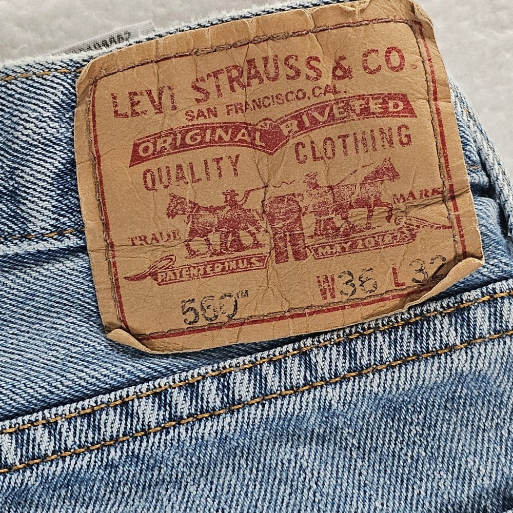 Levis 560 Comfort Fit Jeans Mens 36x32 Blue Denim Tapered Leg Medium Wash - Picture 10 of 10